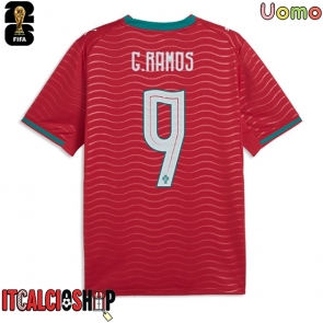 Portogallo Goncalo Ramos #9 Prima Maglia Mondiali 2026 Manica Corta